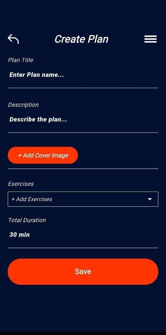 Home dashboard screen