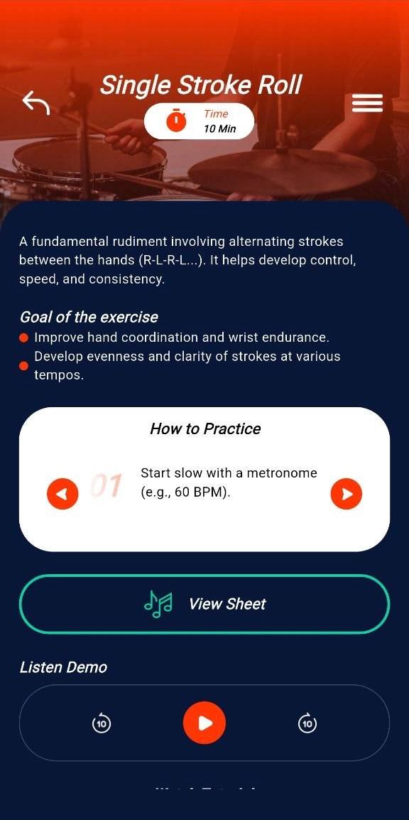 Exercise library screen