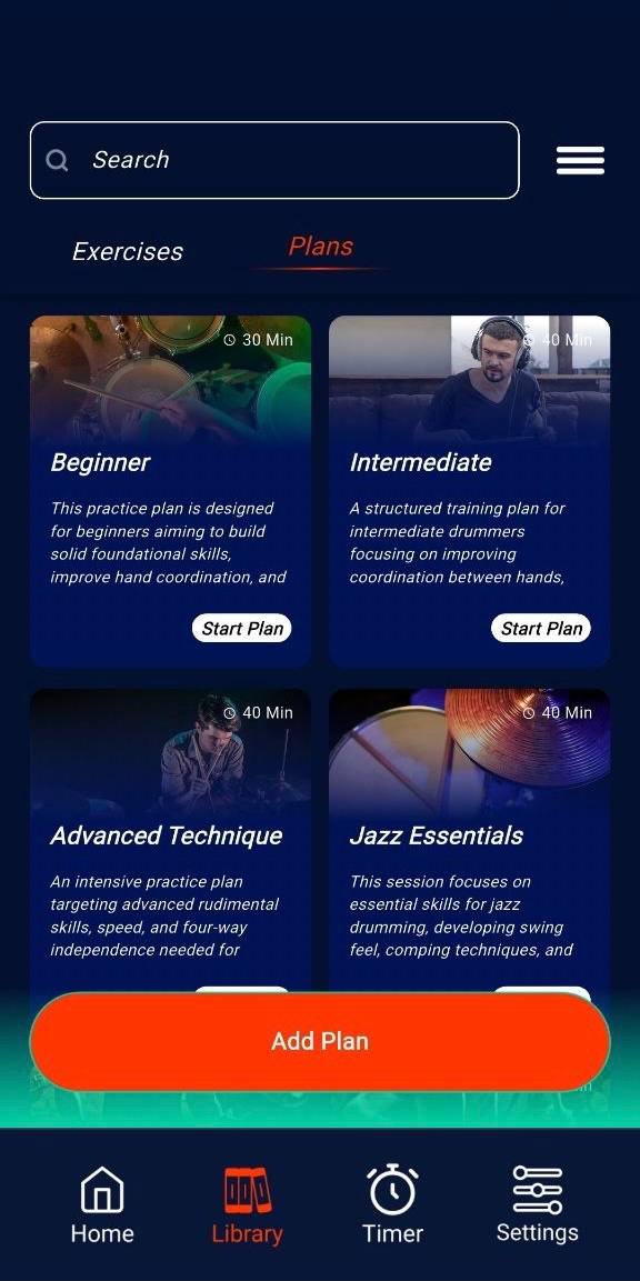 Jazz essentials plan screen